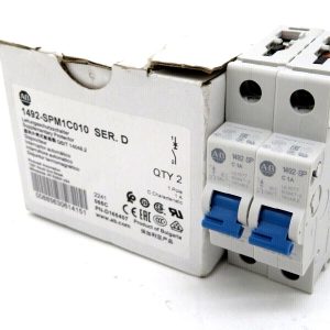 NEW 2 PCS ALLEN BRADLEY 1492-SPM1C010 SUPPLEMENARY PROTECTOR SER. D 1492SPM1C010