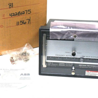 NEW ABB 422B1275-1E FREQUENCY RELAY 48/125V, 120V/60HZ, 422B1275
