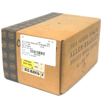 NEW ALLEN BRADLEY 815-BAV16 OVERLOAD RELAY PANEL SER. K, 815BAV16
