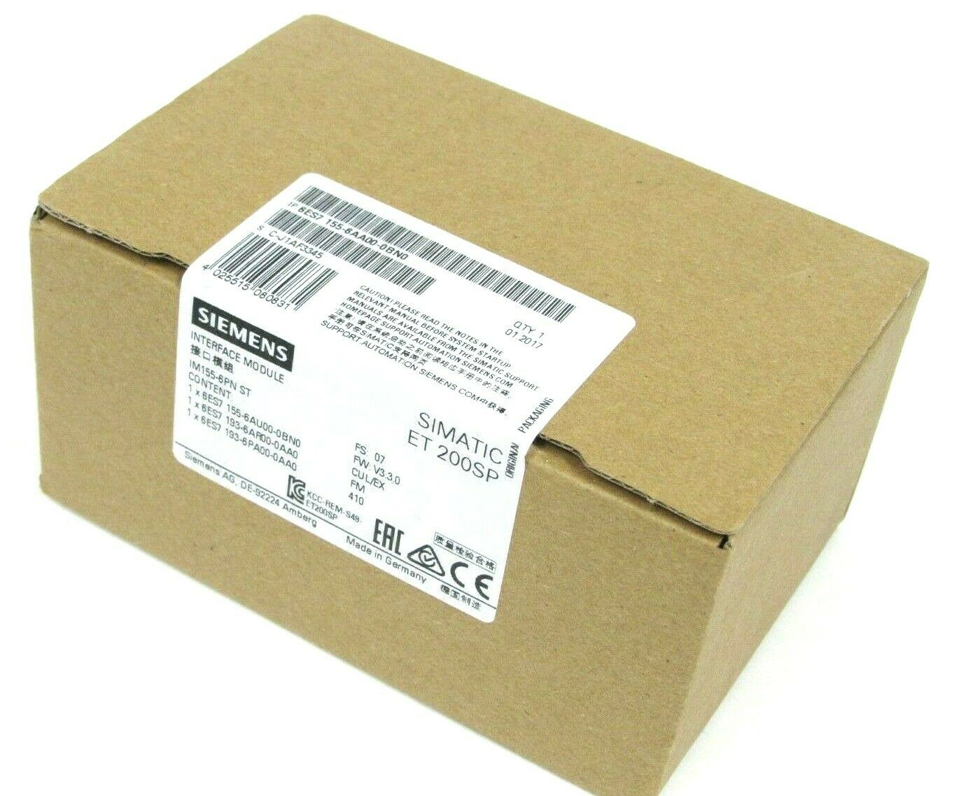 NEW SEALED SIEMENS 6ES7155-6AA00-0BNO INTERFACE MODULE 6ES71556AA000BNO