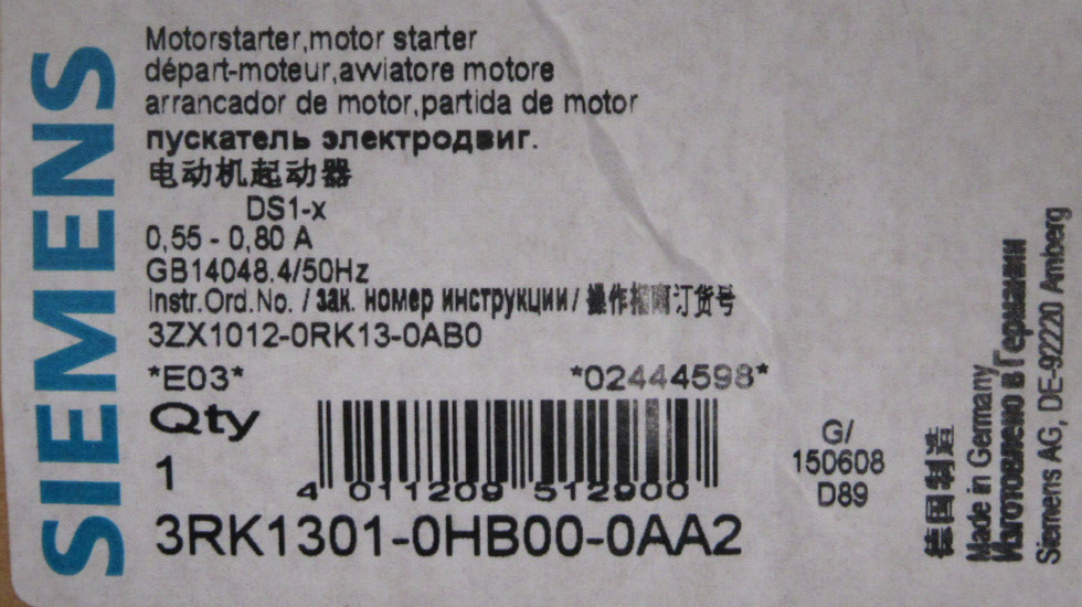NEW SIEMENS 3RK1301-0HB00-0AA2 MOTOR STARTER 3RK13010HB000AA2 - Image 5