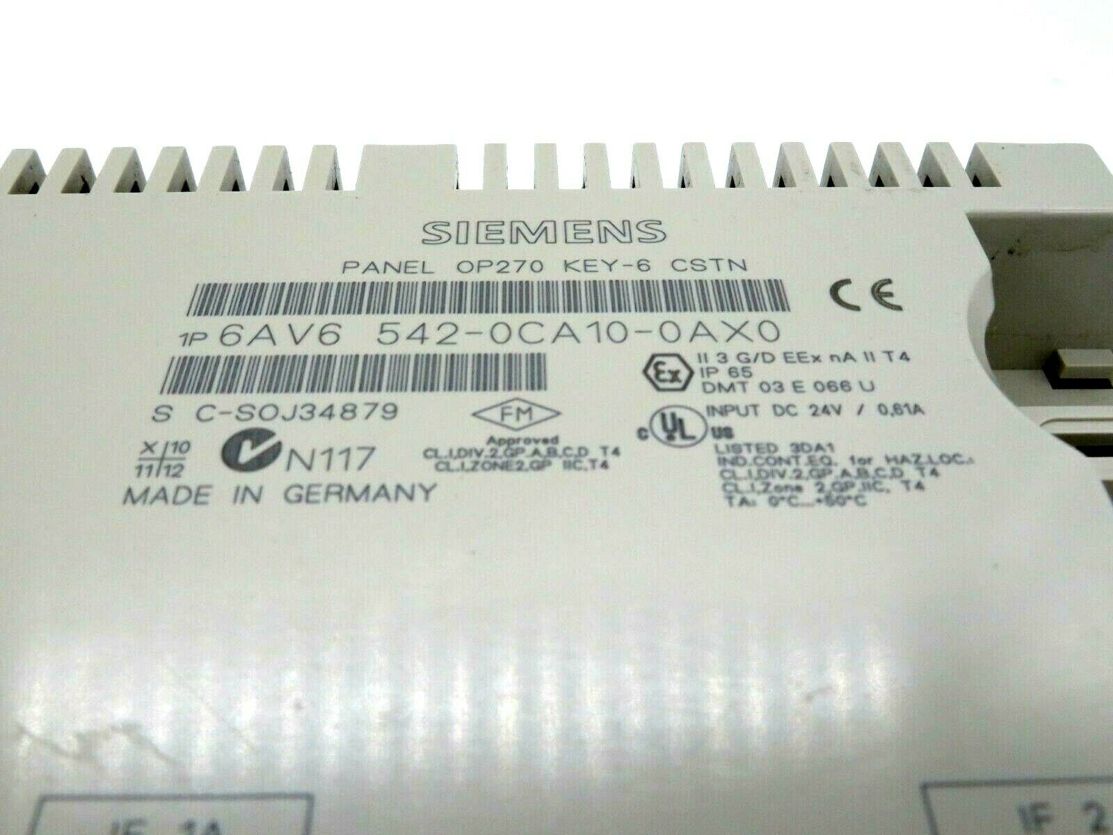 USED SIEMENS 6AV6542-0CA10-0AX0 OPERATOR PANEL 6AV65420CA100AX0 - Image 5