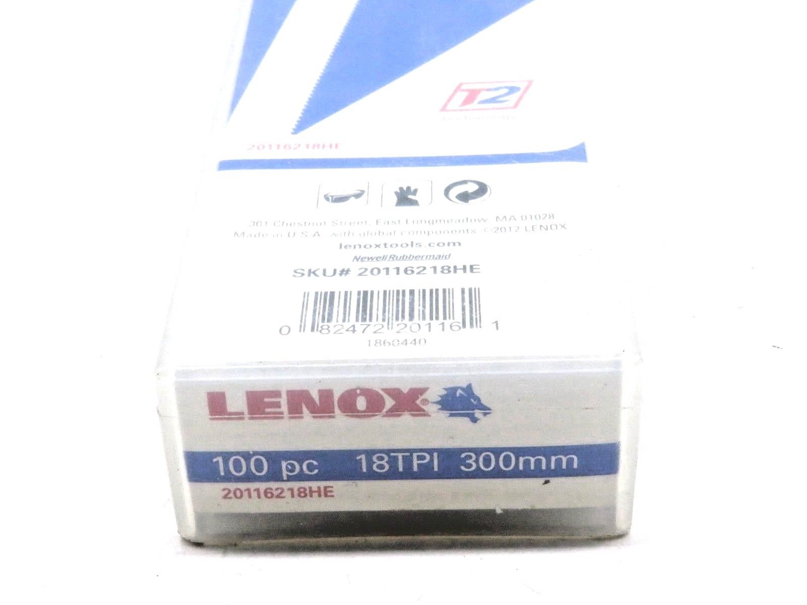 100 PC NEW 20116218HE BLADES LENOX SB Industrial HACKSAW - Supply