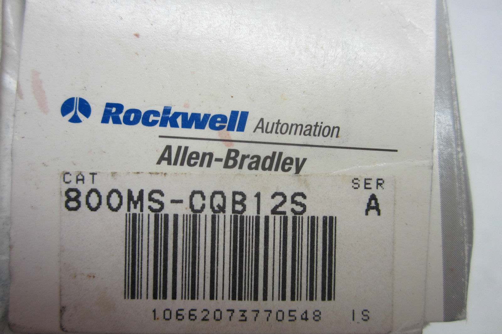 NEW ALLEN BRADLEY 800MS-CQB12S PUSHBUTTON 800MSCQB12S