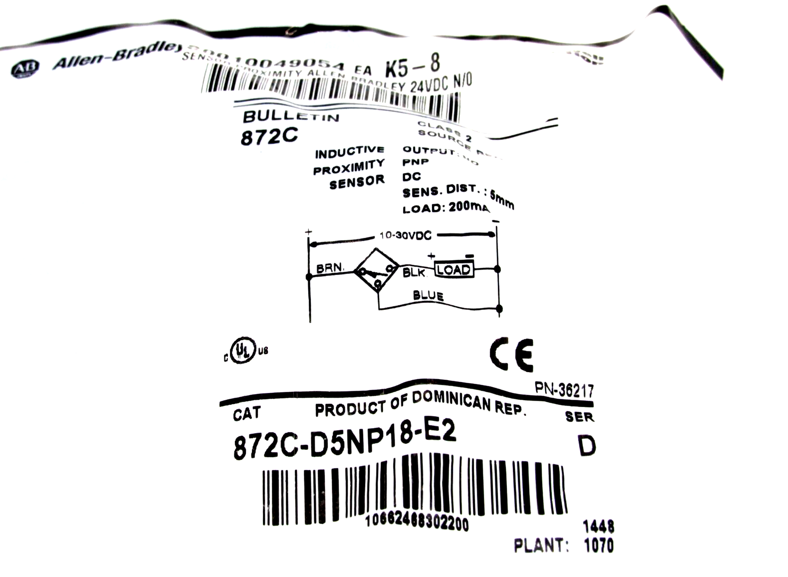 NEW ALLEN BRADLEY 872C-D5NP18-E2 PROXIMITY SENSOR 872CD5NP18E2 - Image 3