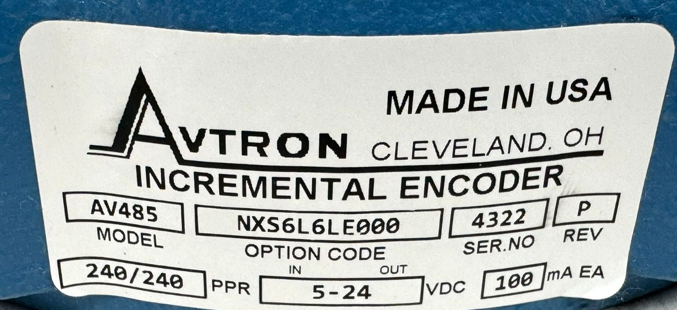 NEW AVTRON AV485-NXS6L6LE000 INCREMENTAL ENCODER 240/240PPR 5-24VDC - Image 4