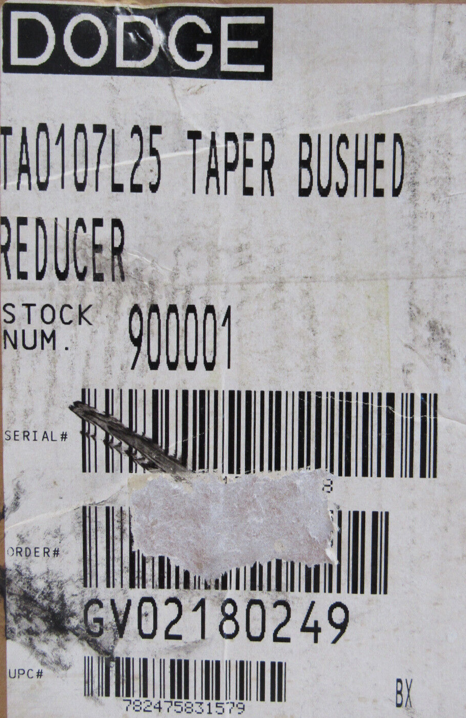 NEW DODGE TA0107L25 TAPER BUSHED GEAR REDUCER 25:1 900001 - Image 3