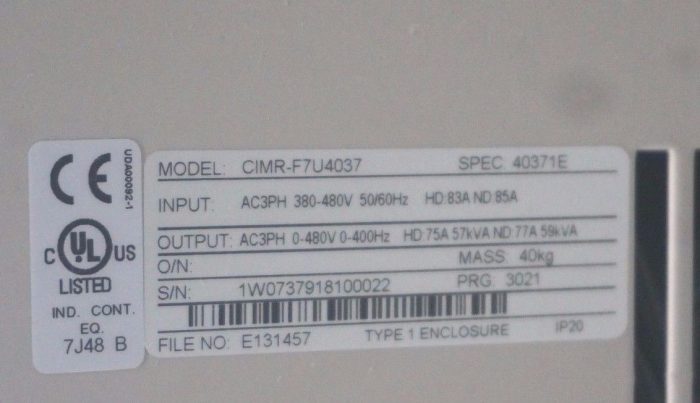 NEW ELECTROMOTIVE / MAGNETEK 4075-G+S3 DRIVE ASSY. CIMR-F7U4037 - Image 4