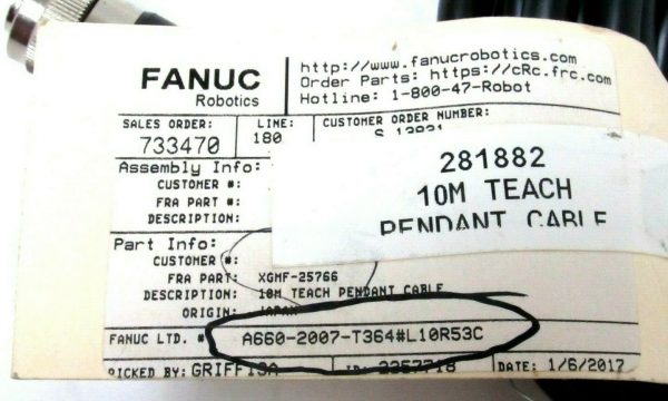 NEW FANUC A660-2007-T364 A660-2007-T364#L10R53C TEACH PENDANT CABLE A6602007T364 - Image 4