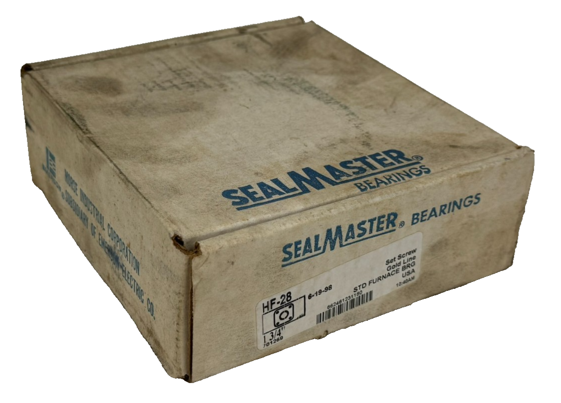 NEW SEALMASTER HF-28 FLANGE MOUNT BEARING 4-BOLT 1-3/4"