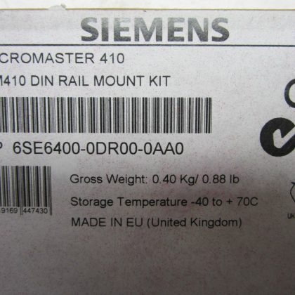 NEW SIEMENS 6SE6400-0DR00-0AA0 RAIL MOUNT KIT 6SE64000DR000AA0