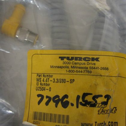 NEW TURCK WS4.4T-3.3/S90-SP CORDSET WS44T33S90SP