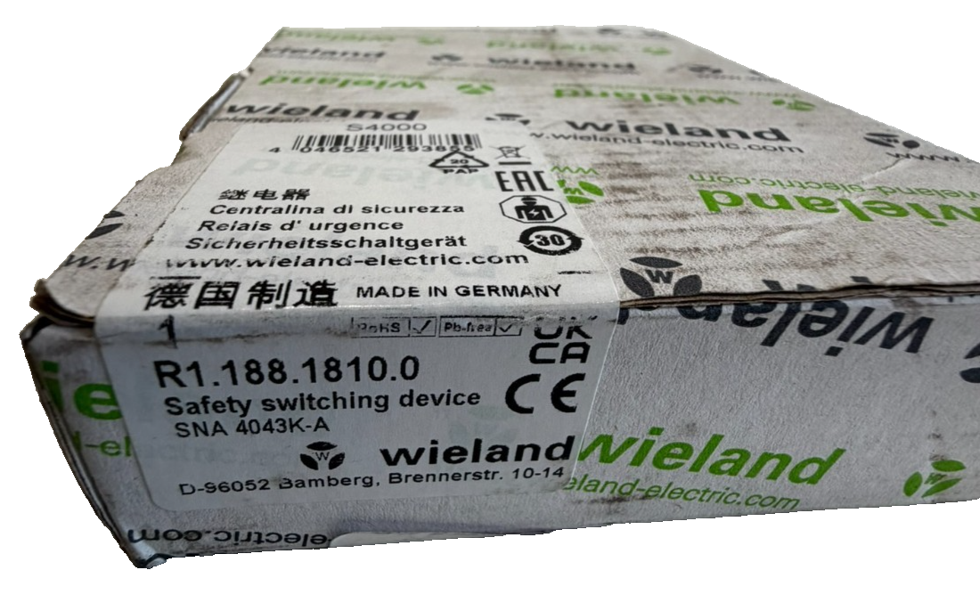 NEW WIELAND R1.188.1810.0 SAFETY RELAY R118818100 - Image 4