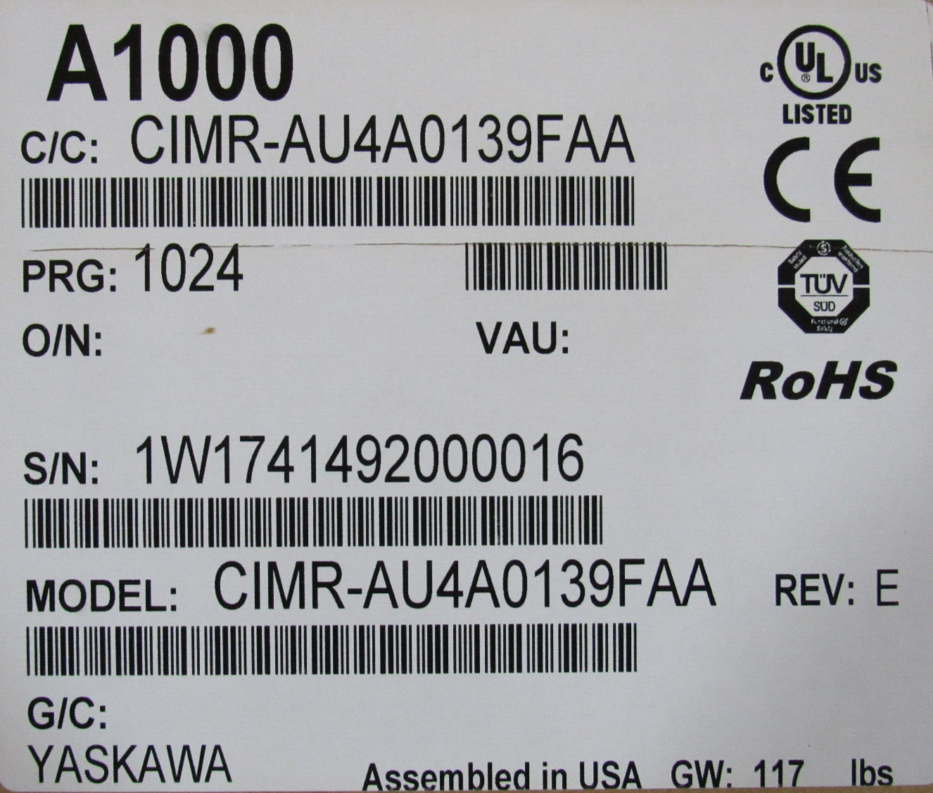 NEW YASKAWA CIMR-AU4A0139FAA A1000 AC DRIVE 100HP CIMRAU4A0139FAA - Image 4