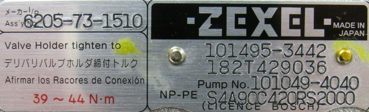 NEW ZEXEL NP-EP/RSV200-1450AQ43A302 INJECTION PUMP C6205731510