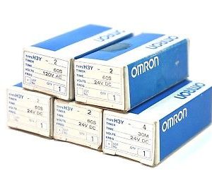 5 NEW OMRON H3Y-2  H3Y-4 TIMER RELAYS H3Y2 H3Y4