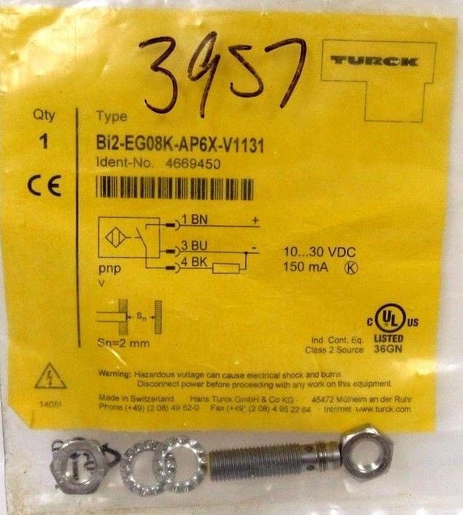 NEW TURCK Bi2-EG08K-AP6X-V1131 PROXIMITY SENSOR Bi2EG08KAP6XV1131 - Image 3
