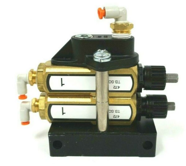 NEW ACCU-LUBE 472 TB-SO34 2 STACK BRASS PUMP ASSEMBLY TBSO34 - Image 3