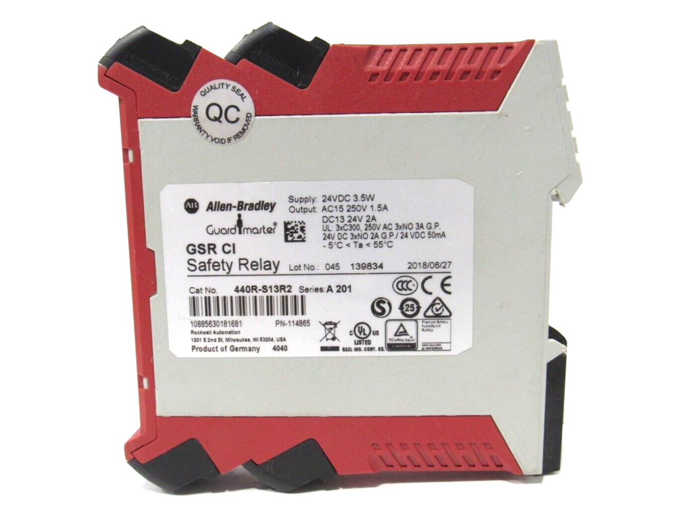 NEW ALLEN BRADLEY 440R-S13R2 SAFETY RELAY GSR CI 440RS13R2 - SB ...