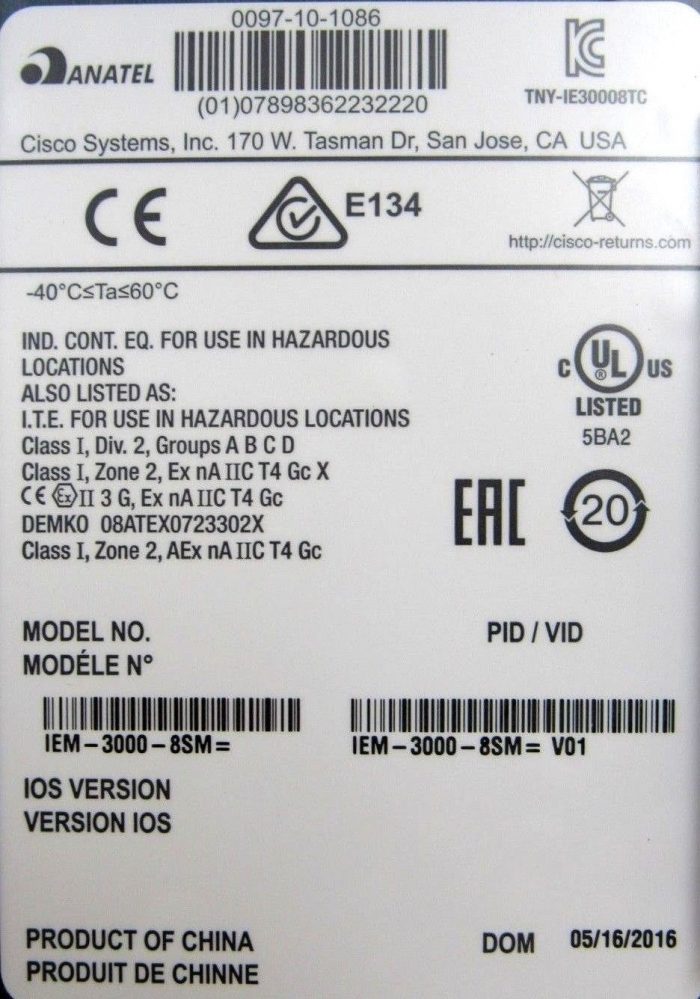 NEW CISCO IEM-3000-8SM= EXPANSION MODULE IEM30008SM IEM-3000-8SM=V01 - Image 5