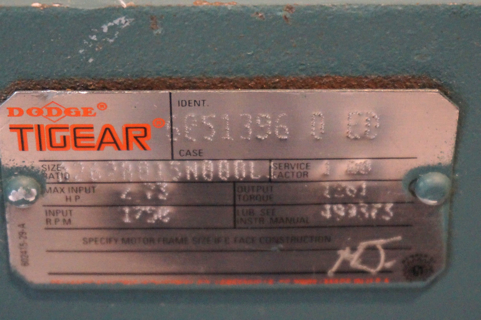 NEW DODGE TIGEAR 5051396-0-ED GEAR REDUCER 2.73 HP 1750 RPM 50513960ED - Image 4