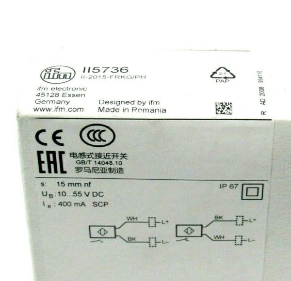 NEW IFM EFECTOR II-2015-FRKG / PH INDUCTIVE SENSOR II5736 II2015FRKGPH - Image 3