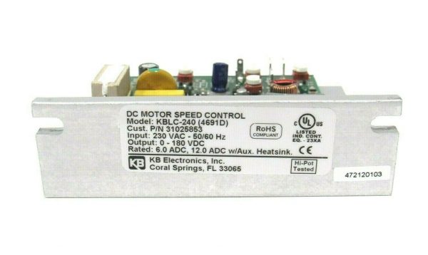 NEW KB ELECTRONICS KBLC-240 DC MOTOR SPEED CONTROL 31025853 KBLC240 - Image 3