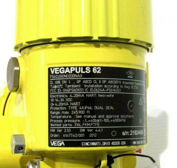 NEW OHMART VEGA PS62.UGDND2DDNAX VEGAPULS 62 LEVEL SENSOR PS62UGDND2DDNAX - Image 4