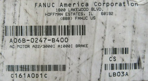 NEW SEALED FANUC A06B-0247-B400 SERVO MOTOR A22/3000I A06B0247B400 - Image 3