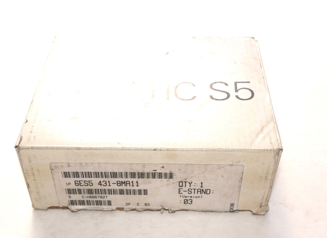 NEW SIEMENS 6ES5-431-8MA11 INPUT MODULE 6ES54318MA11 - SB NEW SIEMENS 6ES5-431-8MA11 INPUT MODULE 6ES54318MA11 - SB