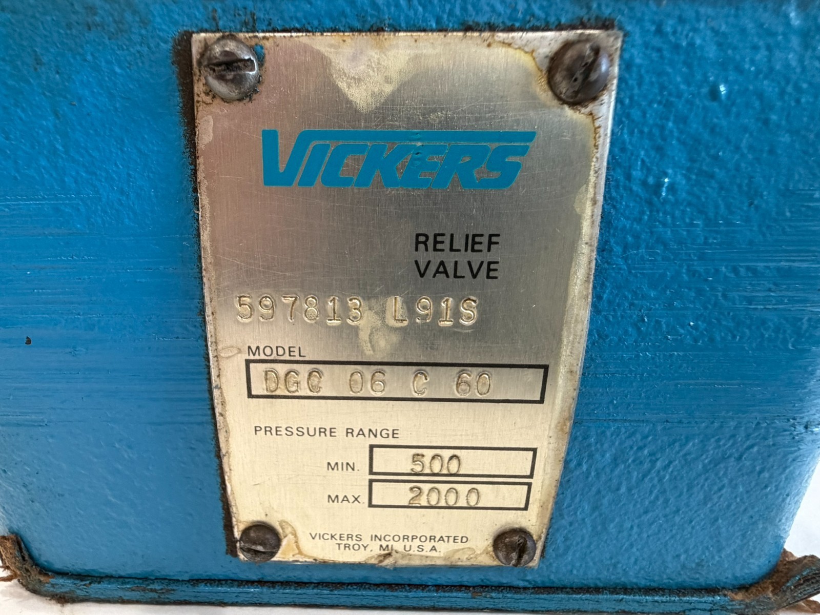 NEW VICKERS DGC-06-C-60 HYDRAULIC RELIEF VALVE 597813 DGC06C60 - Image 5