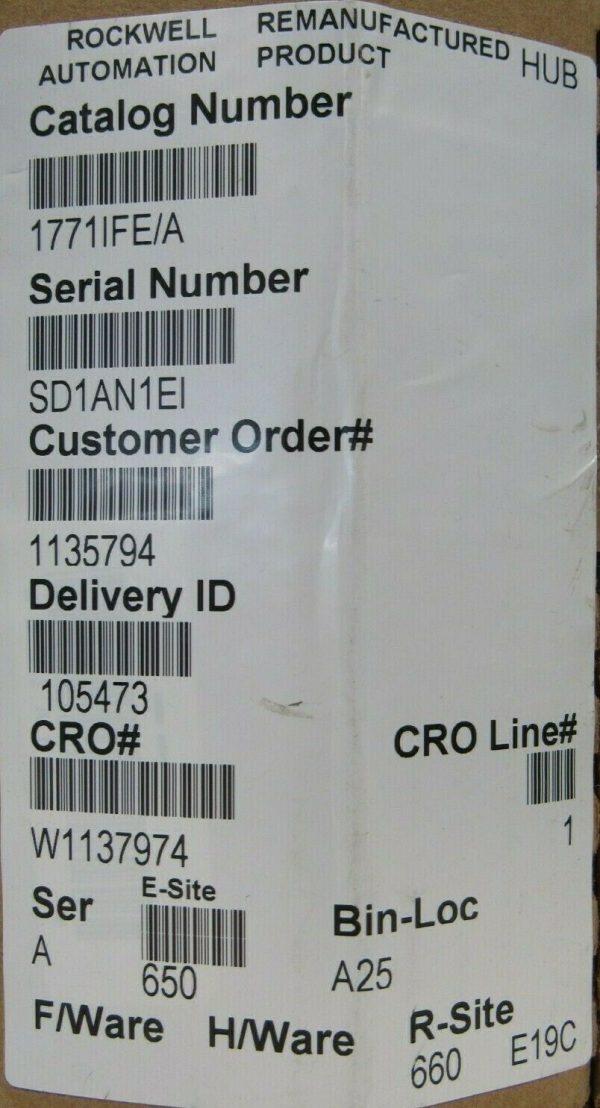 REMANUFACTURED ALLEN BRADLEY 1771-IFE ANALOG INPUT MODULE SER.A 1771IFE - Image 4