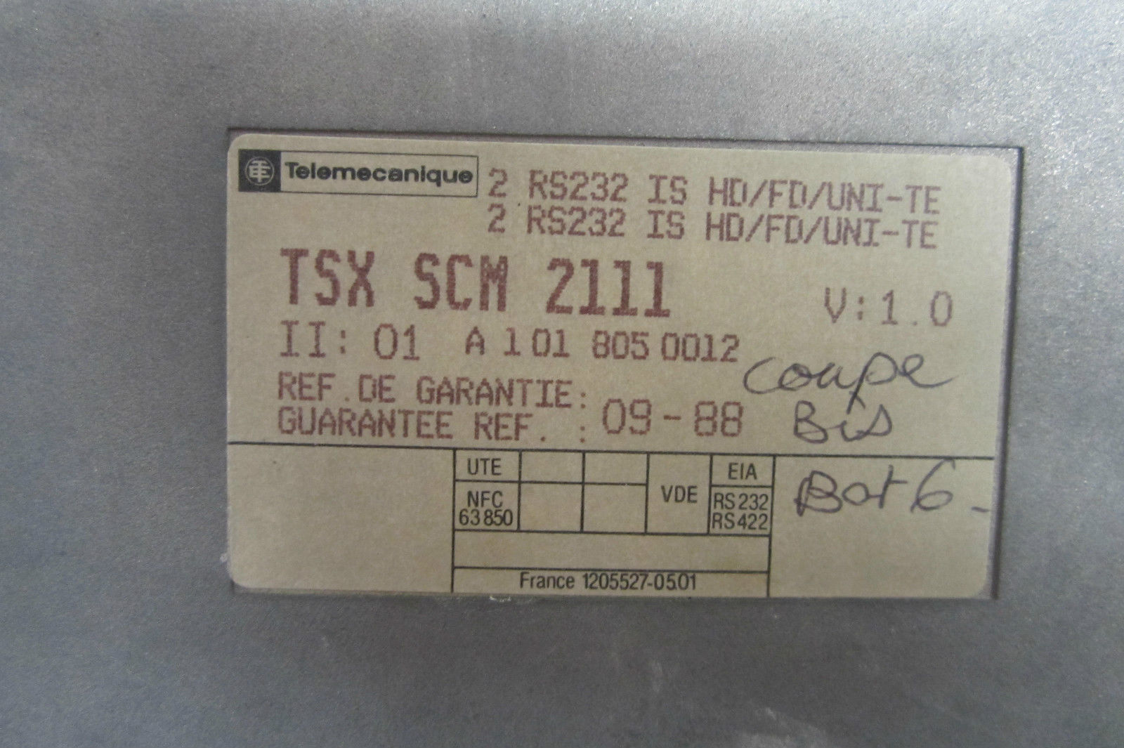 USED TELEMECANIQUE TSX-SCM-2111 COMMUNICATION MODULE TSXSCM2111 - Image 3