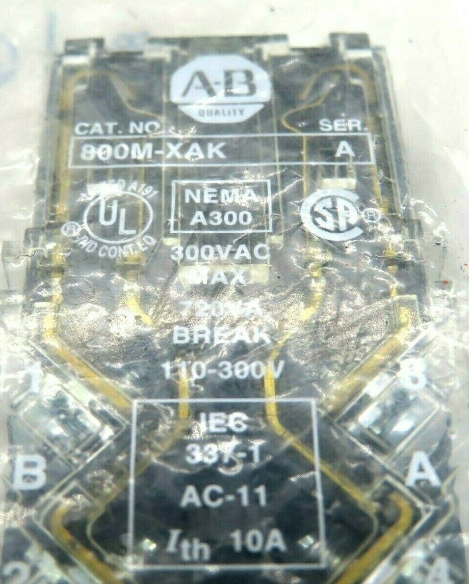 NEW ALLEN BRADLEY 800M-XAK CONTACT BLOCK SERIES A 800MXAK - Image 4