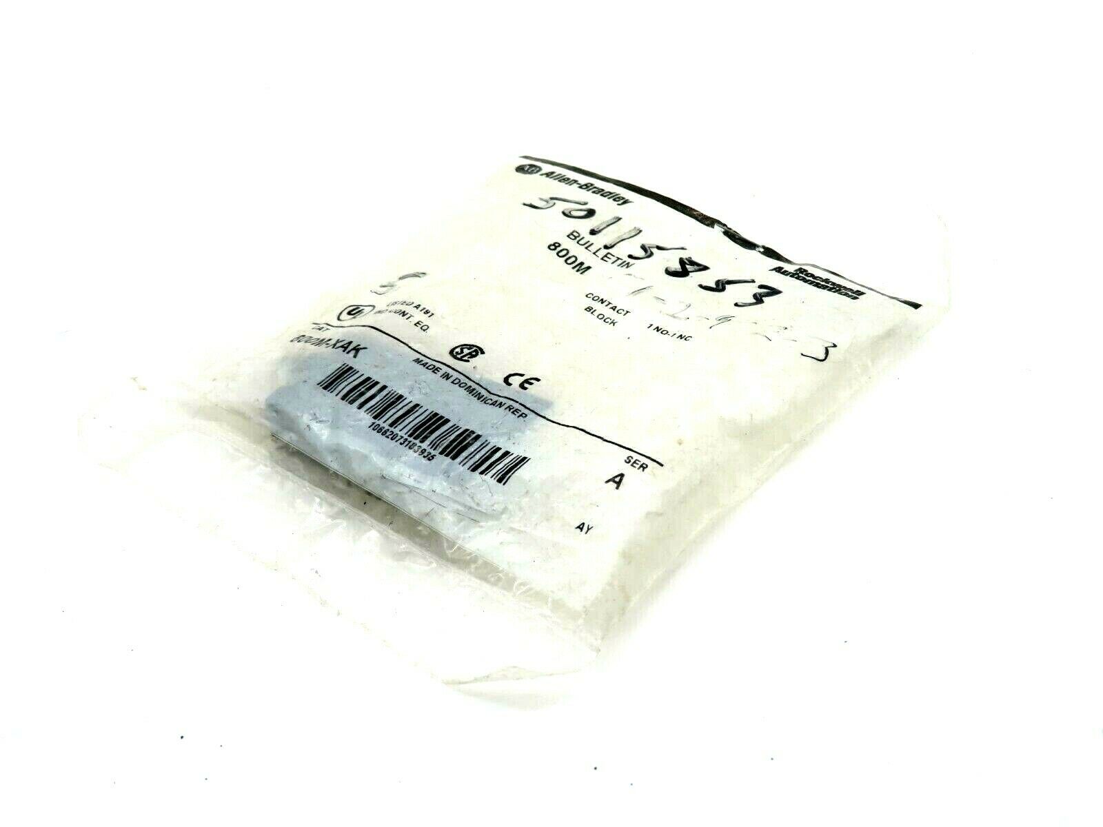 NEW ALLEN BRADLEY 800M-XAK CONTACT BLOCK SERIES A 800MXAK