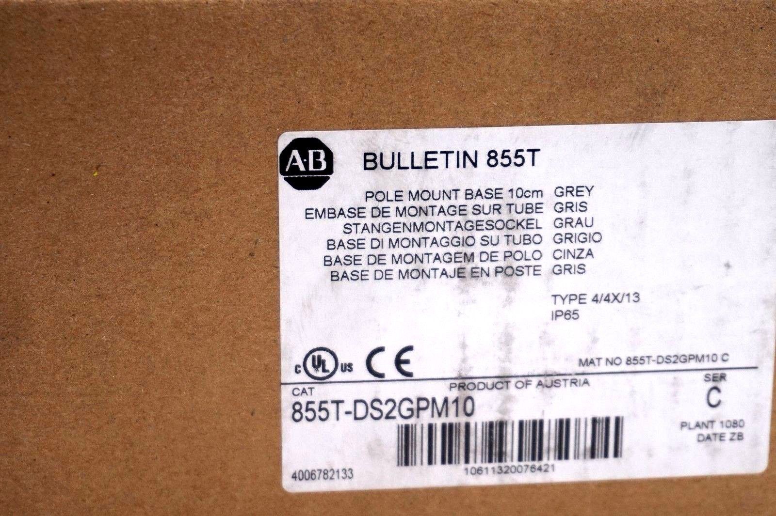 NEW ALLEN BRADLEY 855T-DS2GPM10 POLE MOUNT BASE SER.C 855TDS2GPM10 - Image 3