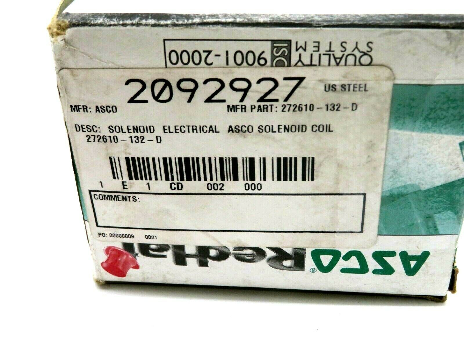 NEW ASCO 272610-132-D SOLENOID COIL MPC-080 272610132D - Image 5