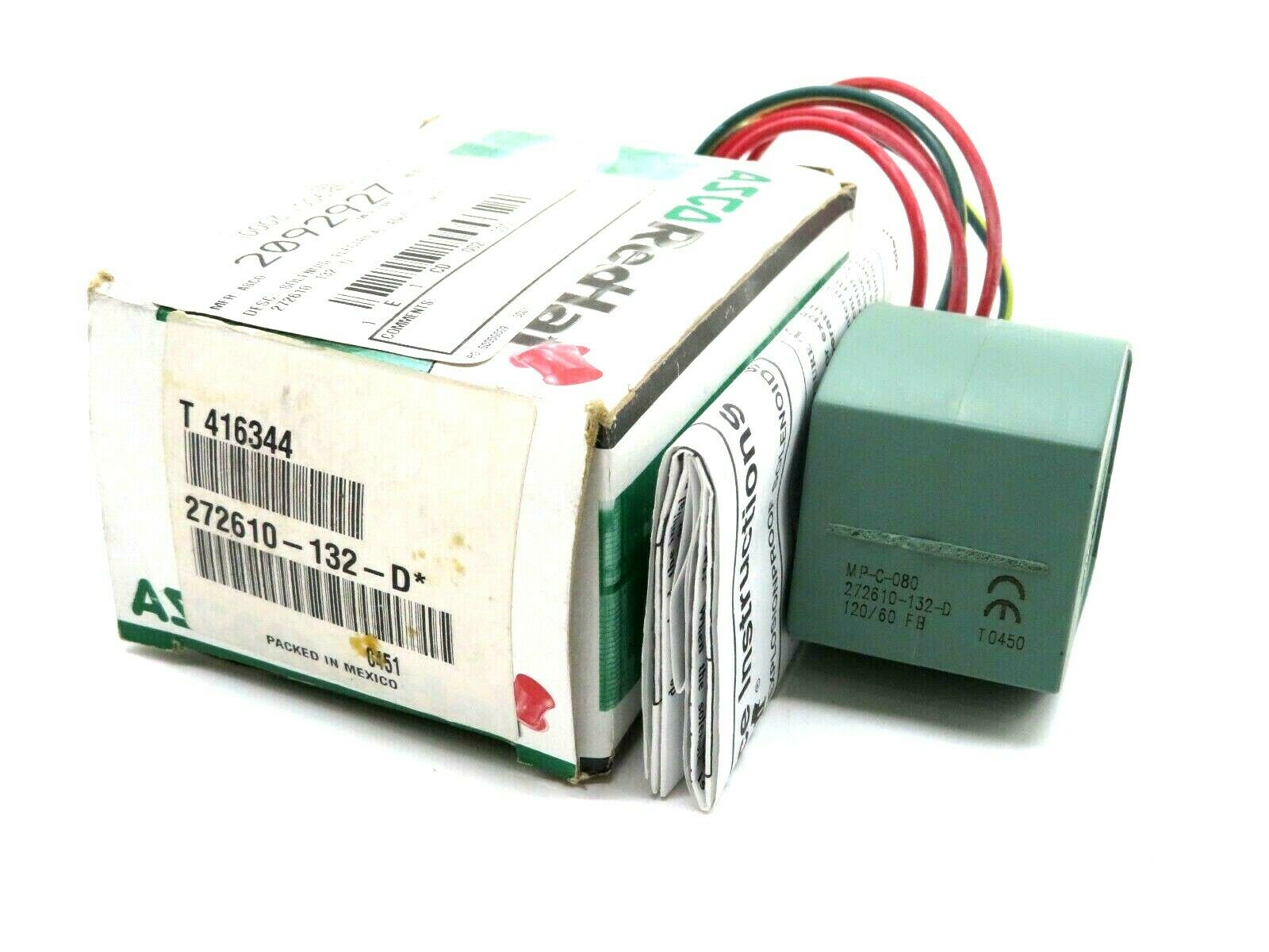 NEW ASCO 272610-132-D SOLENOID COIL MPC-080 272610132D