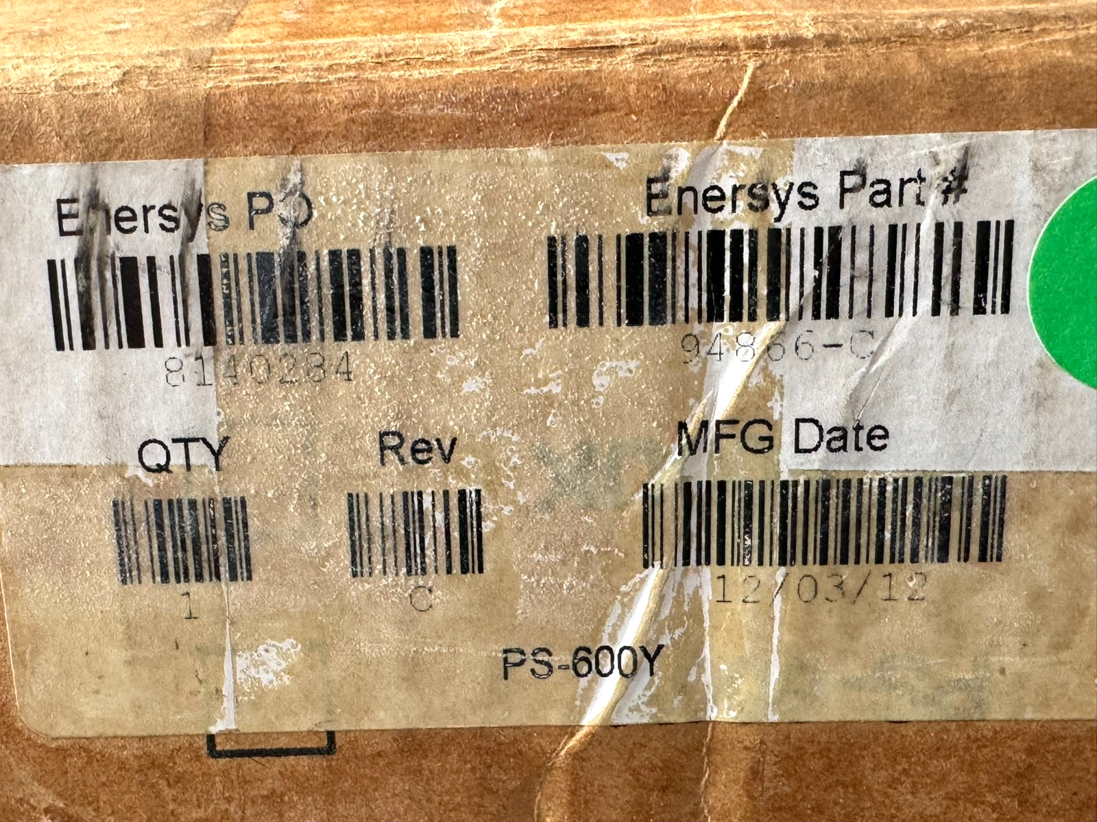 NEW ENERSYS 94866-C DEIONIZER REFILL CARTRIDGE 8172791 PS-600Y - Image 4