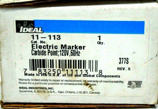 NEW IDEAL INDUSTRIES 11-113 ELECTRIC MARKER 11113 - Image 4