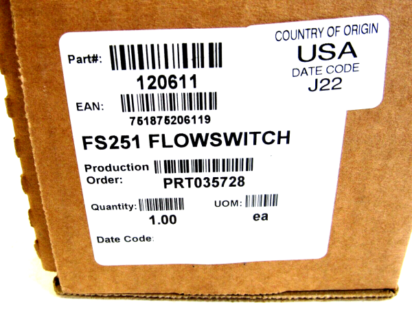 Fs251 Coding NEW MCDONNELL & MILLER FS-251 FLOWSWITCH FS251 - SB Industrial Supply, Inc.