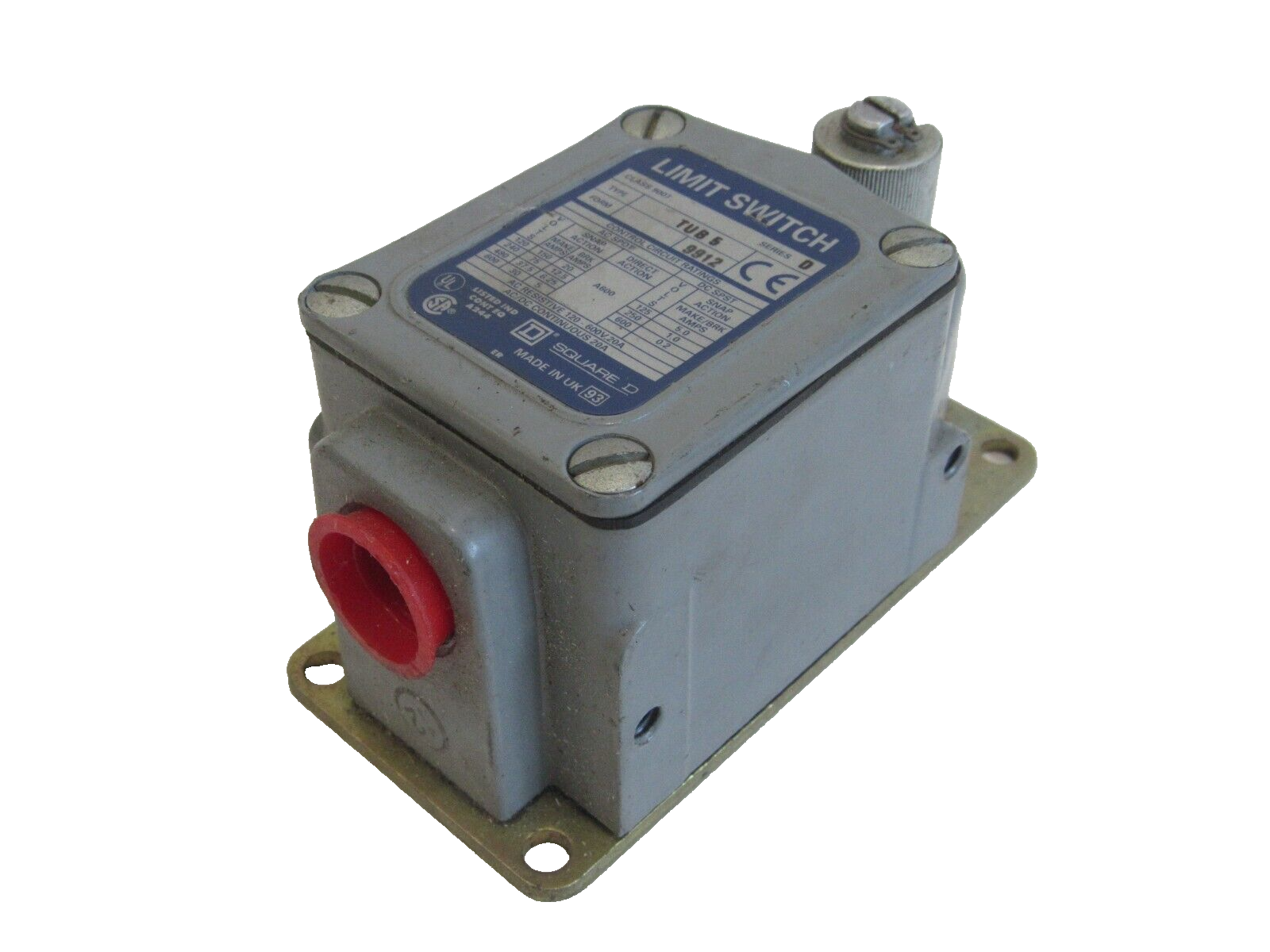 NEW SQUARE D 9007-TUB5 LIMIT SWITCH SER. D 9007TUB5