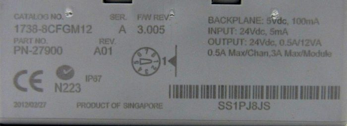 NEW ALLEN BRADLEY 1738-8CFGM12 ARMORPOINT SERIES A 17388CFGM12 - Image 5