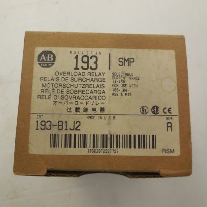 NEW ALLEN BRADLEY 193-B1J2 OVERLOAD RELAY 193B1J2