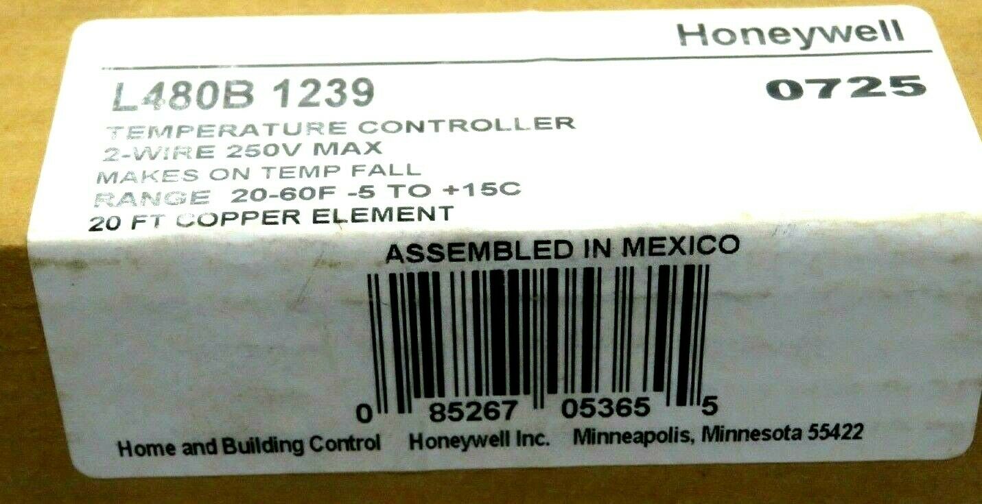 NEW HONEYWELL L480B-1239 TEMPERATURE CONTROLLER L480B1239 - SB ...