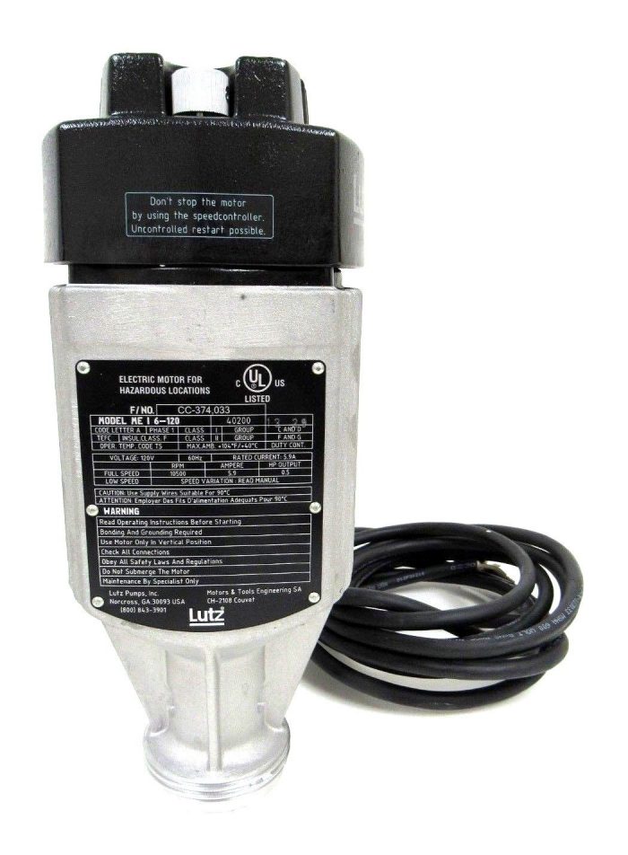 NEW LUTZ ME-I-6-120 SILVER STAR EXPLOSION PROOF DRUM PUMP 0040-200 MEI6120 - Image 3