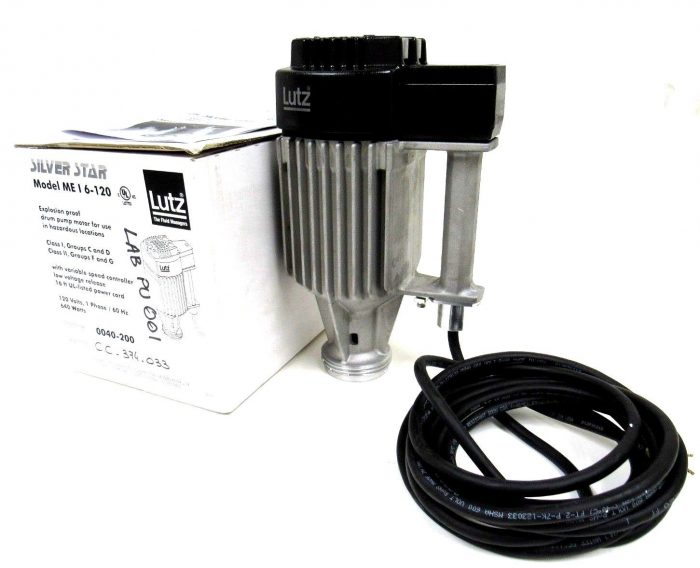 NEW LUTZ ME-I-6-120 SILVER STAR EXPLOSION PROOF DRUM PUMP 0040-200 MEI6120