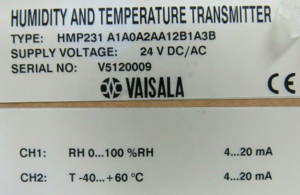 NEW VAISALA HMP231A1A0A2AA12B1A3B HUMIDITY AND TEMPERATURE TRANSMITTER - Image 4