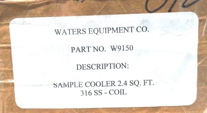 NEW WATERS EQUIPMENT W9150 SAMPLE COOLER MODEL 9150 - Image 5