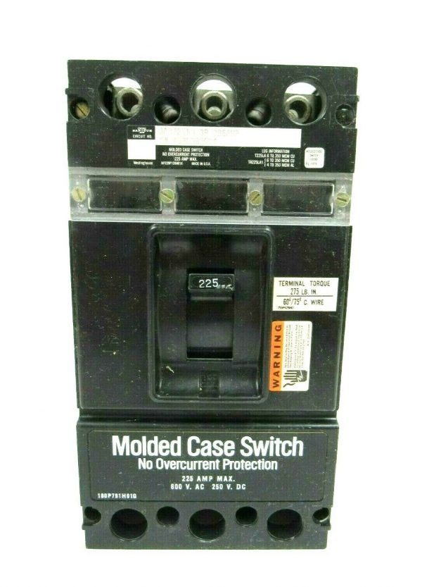 NEW WESTINGHOUSE JA3225SN CIRCUIT BREAKER 3P 225A - Image 3
